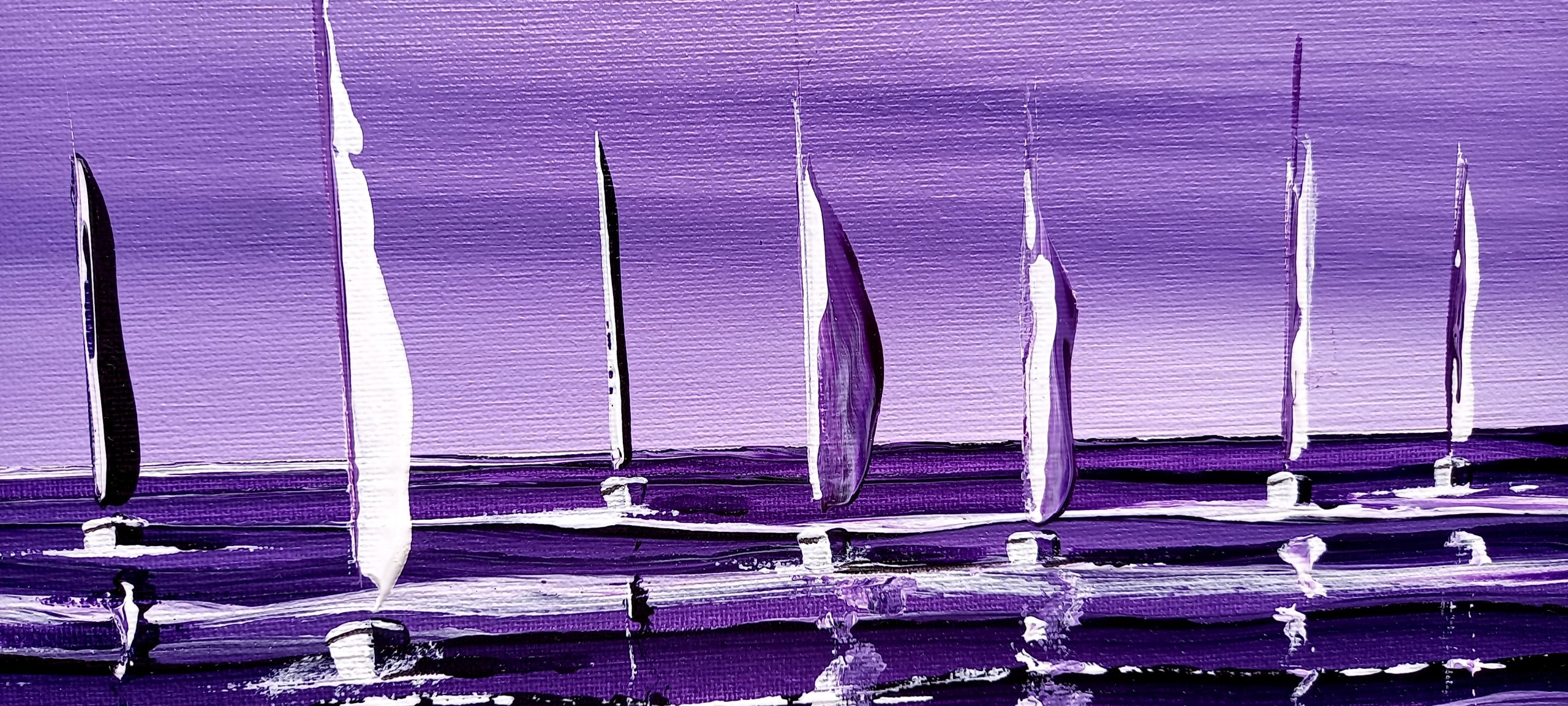 voiliers beaux reflets violet