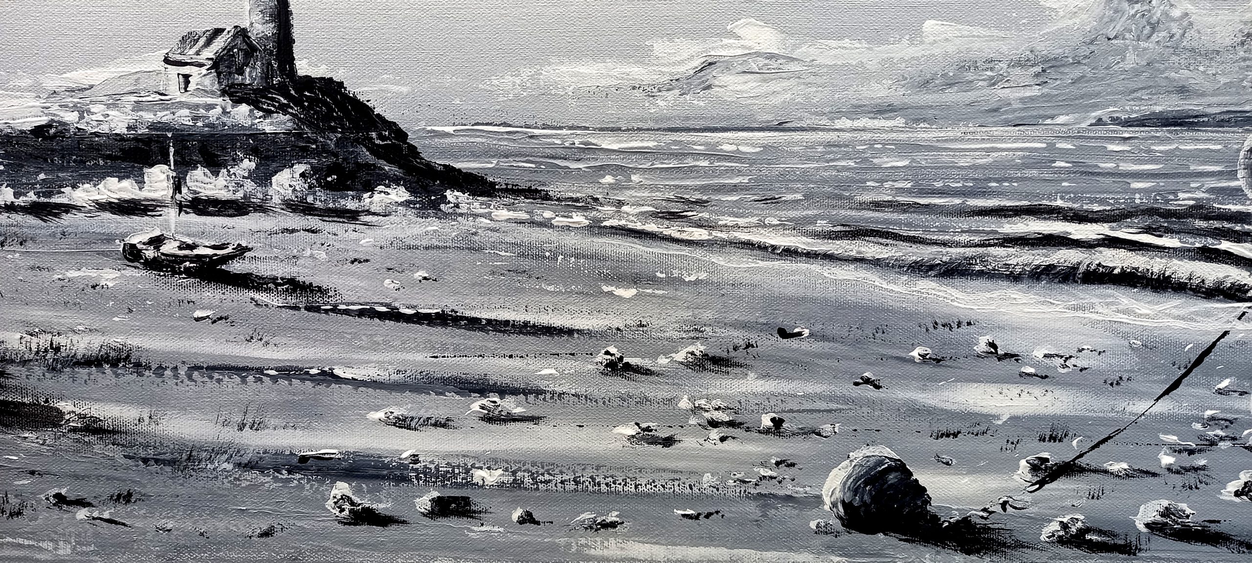 La mer calme et apaisante.